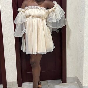 Champagne Tulle Dress